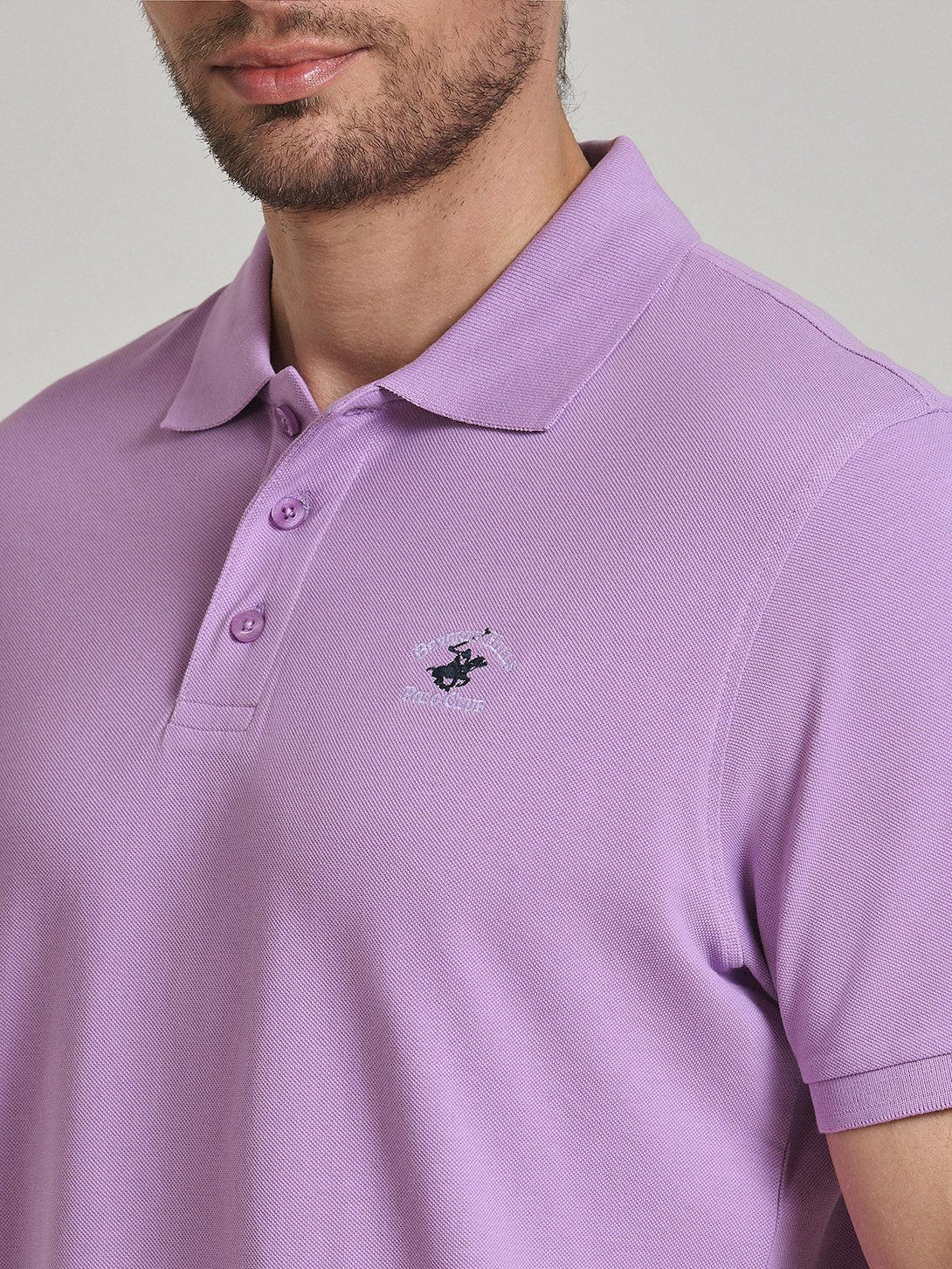 Beverly Hills Polo Club UK-POLO PONY POLO SHIRT LILAC