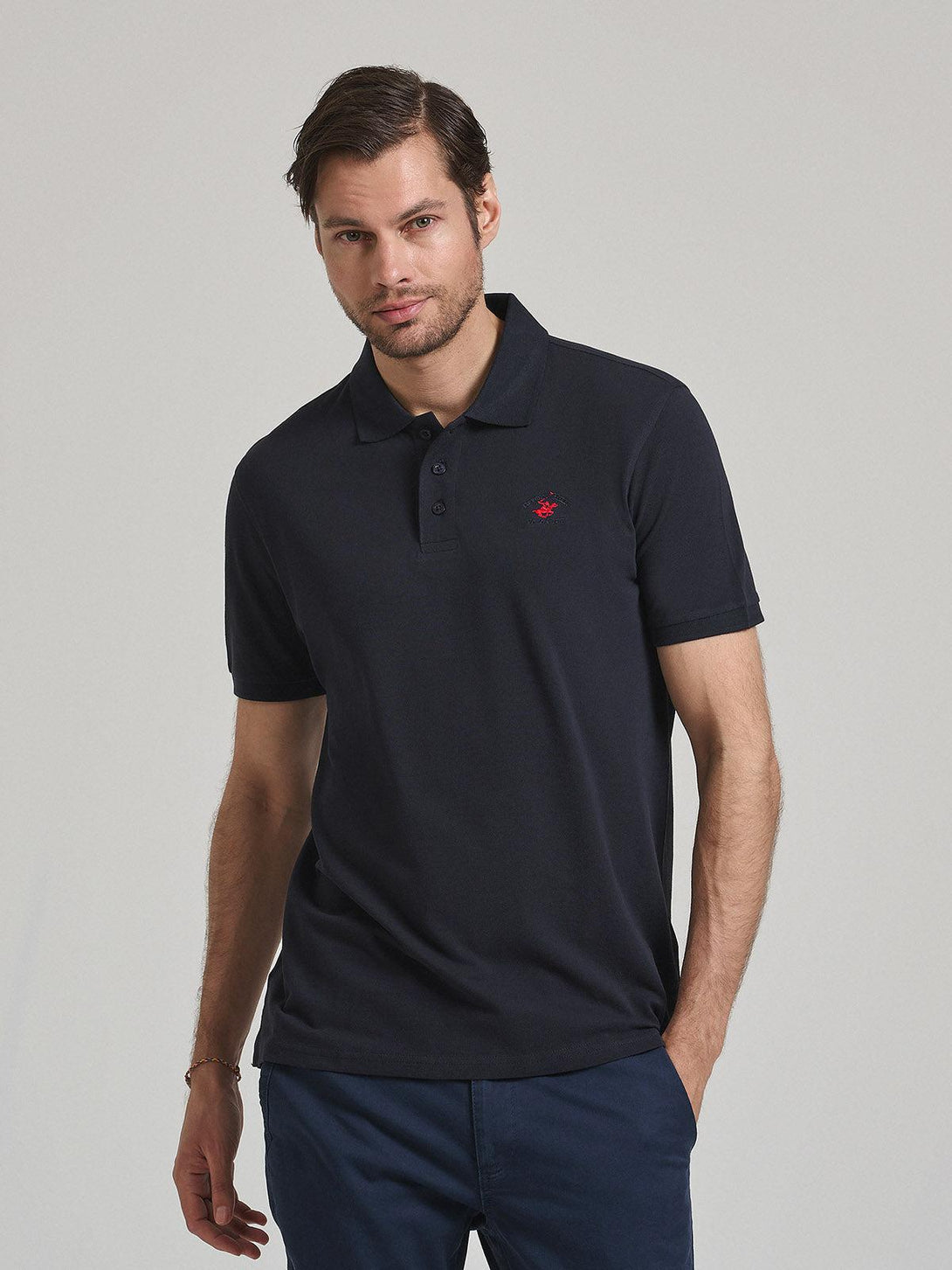 Beverly Hills Polo Club UK-POLO PONY POLO SHIRT NAVY