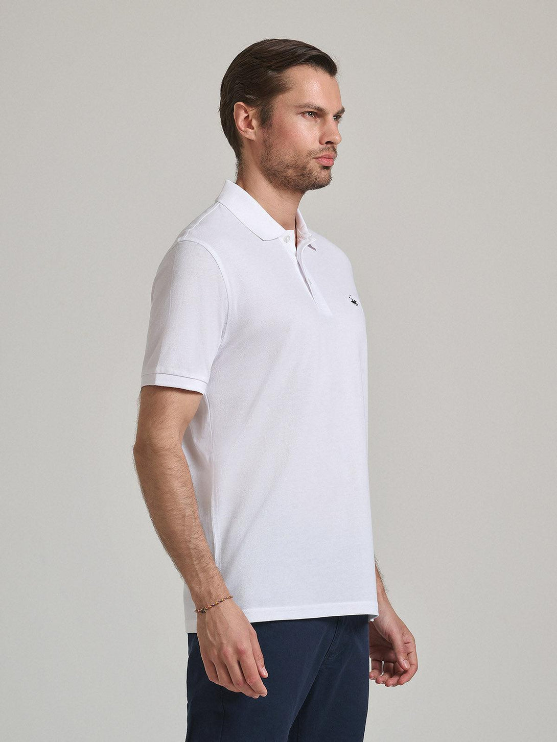 Beverly Hills Polo Club UK-POLO PONY POLO SHIRT WHITE