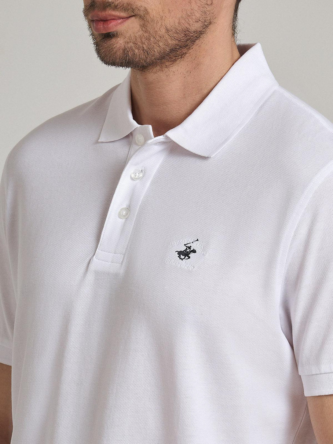 Beverly Hills Polo Club UK-POLO PONY POLO SHIRT WHITE