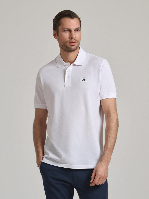 Beverly Hills Polo Club UK-POLO PONY POLO SHIRT WHITE