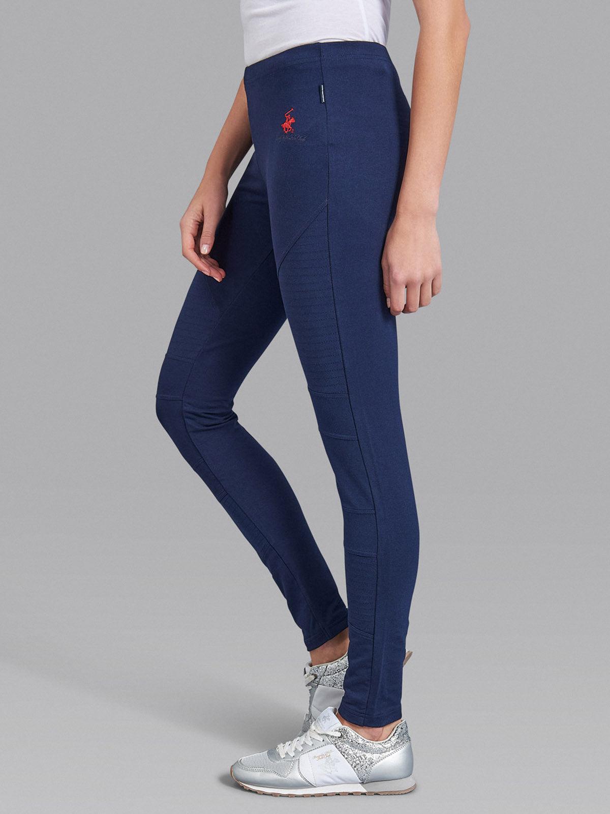 POLO PONY SEAMED LEGGINGS TRUE NAVY BEVERLY HILLS POLO CLUB