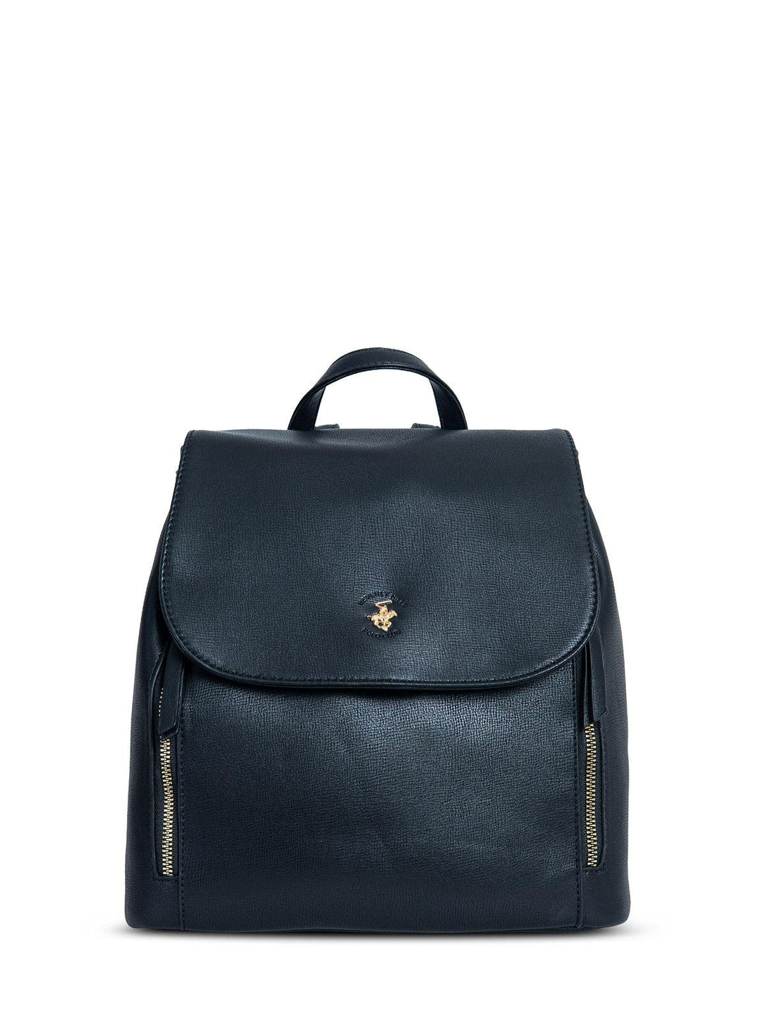 Beverly Hills Polo Club UK-POLO PONY SQUARE CUT BACKPACK BLACK