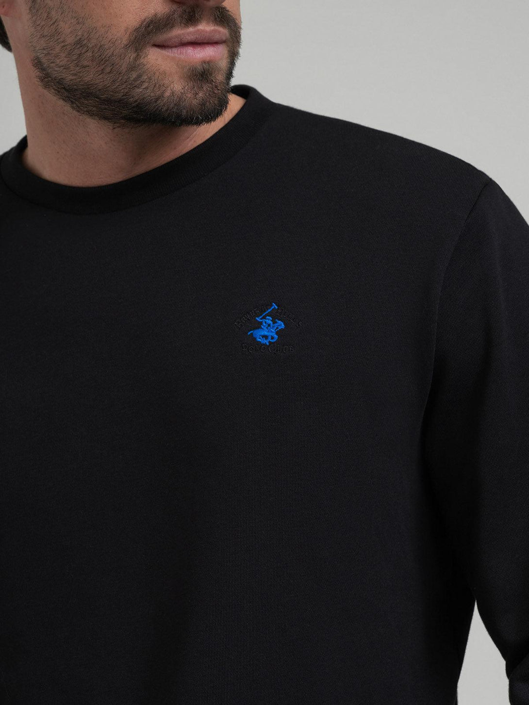 Beverly Hills Polo Club UK-POLO PONY SWEATSHIRT BLACK