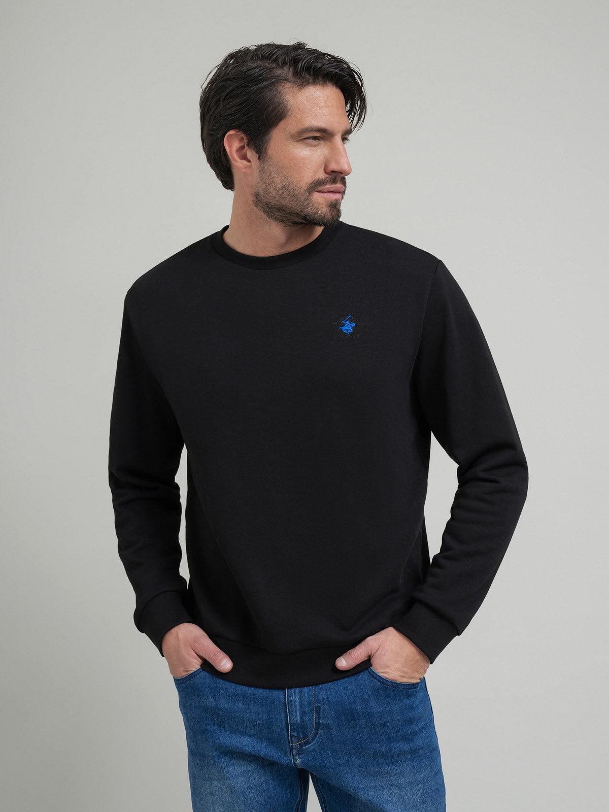 POLO PONY SWEATSHIRT BLACK BEVERLY HILLS POLO CLUB