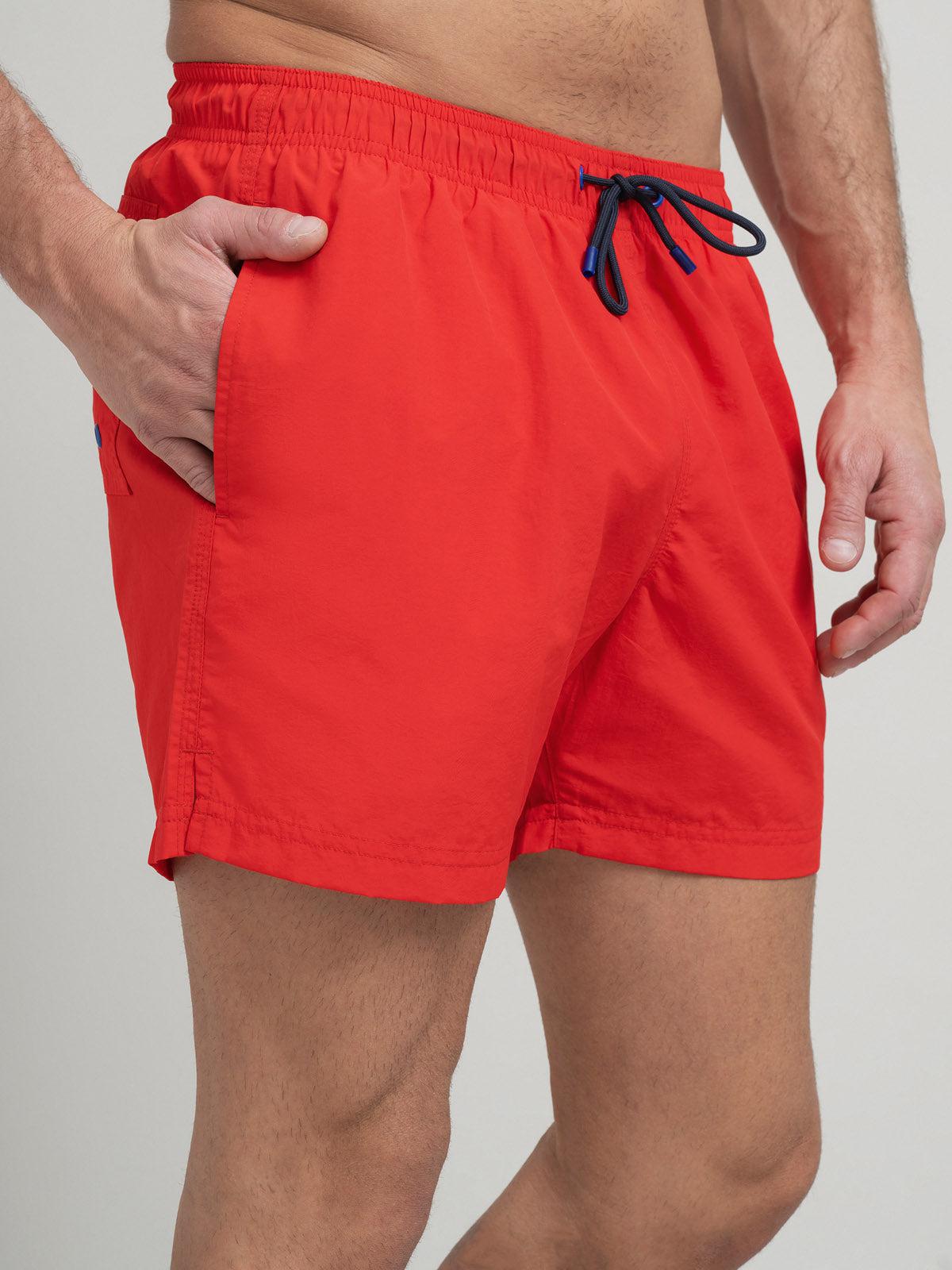 POLO PONY SWIM SHORTS RED BEVERLY HILLS POLO CLUB