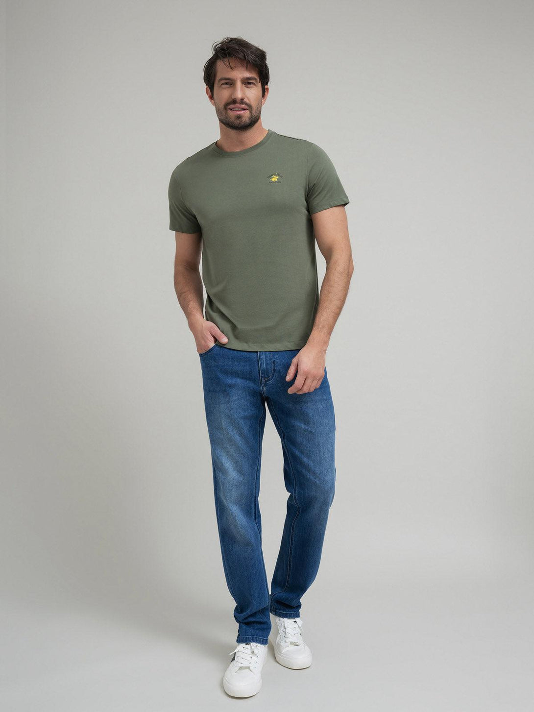 Beverly Hills Polo Club UK-POLO PONY T-SHIRT ARMY GREEN