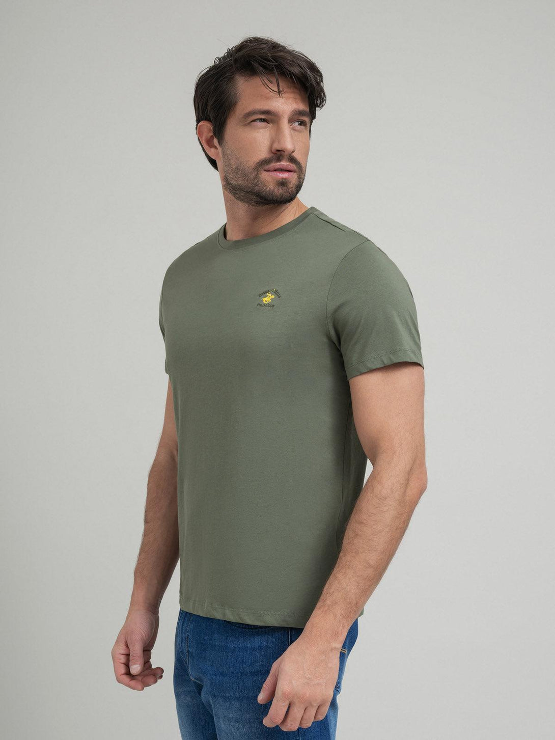 Beverly Hills Polo Club UK-POLO PONY T-SHIRT ARMY GREEN