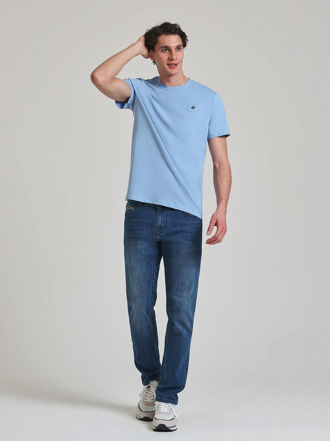 Beverly Hills Polo Club UK-POLO PONY T-SHIRT BLUE SKY