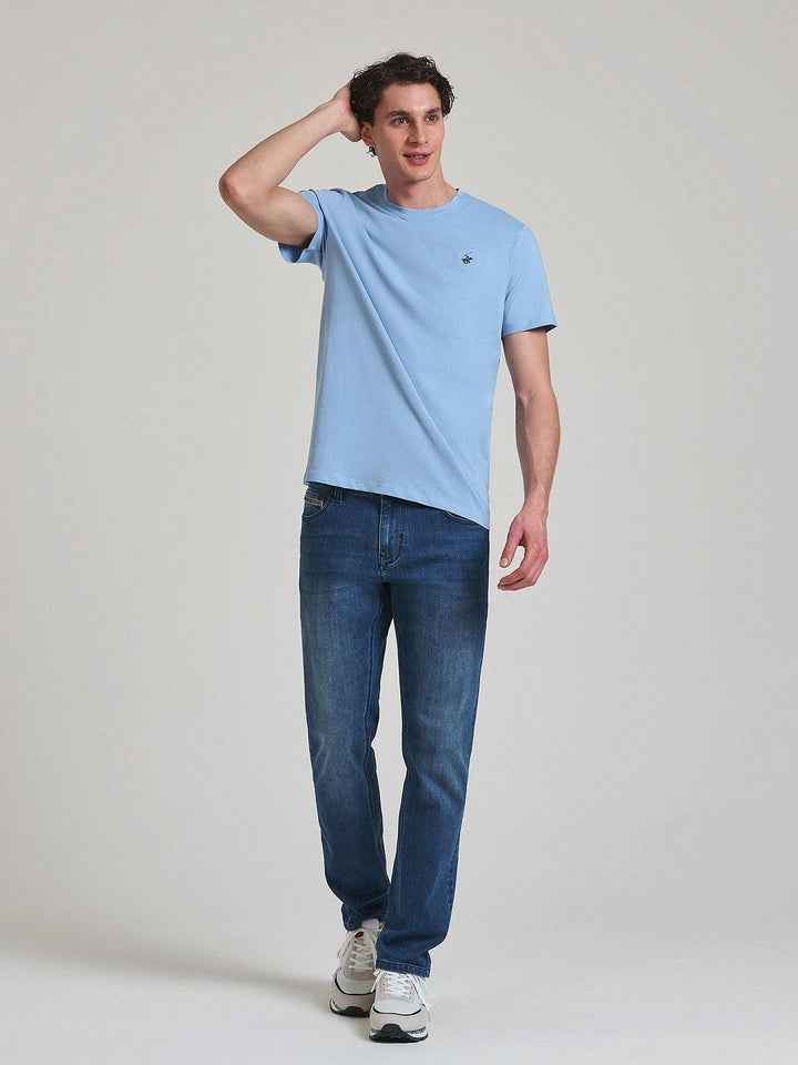 Beverly Hills Polo Club UK-POLO PONY T-SHIRT BLUE SKY