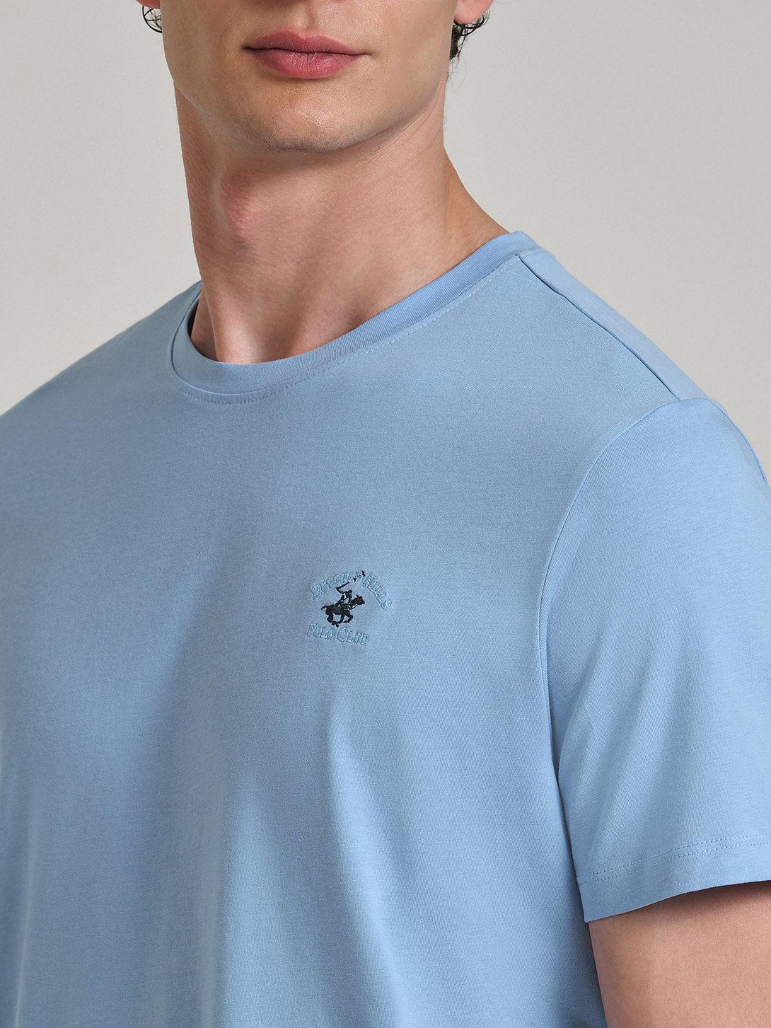 Beverly Hills Polo Club UK-POLO PONY T-SHIRT BLUE SKY