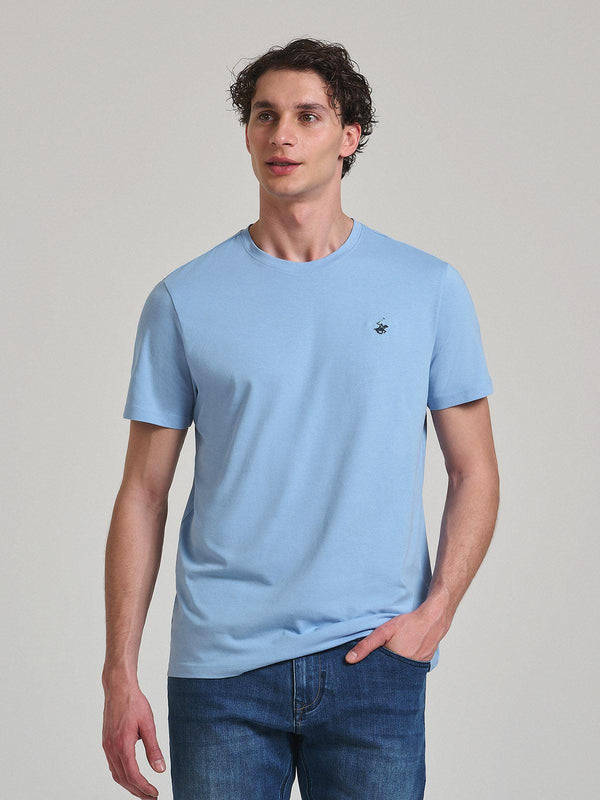 Beverly Hills Polo Club UK-POLO PONY T-SHIRT BLUE SKY