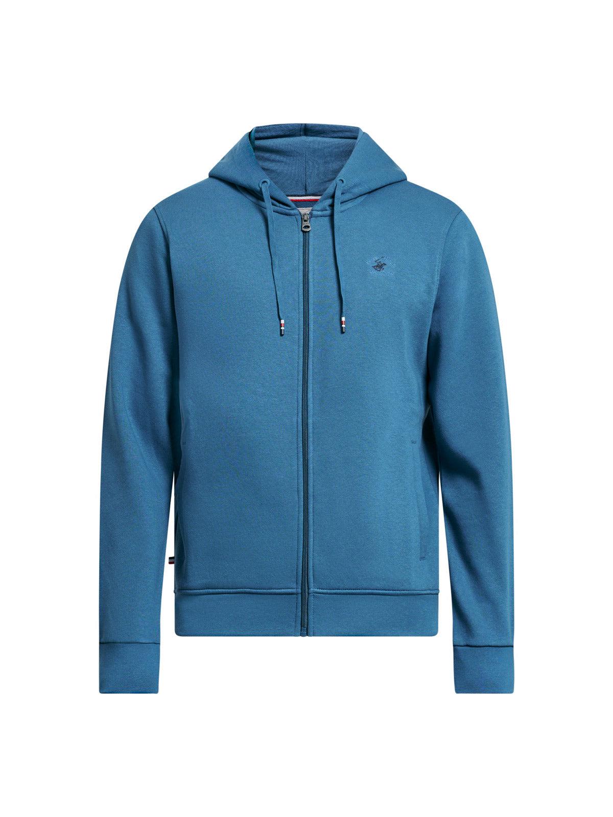POLO PONY ZIP HOODIE MARINE BLUE – BEVERLY HILLS POLO CLUB