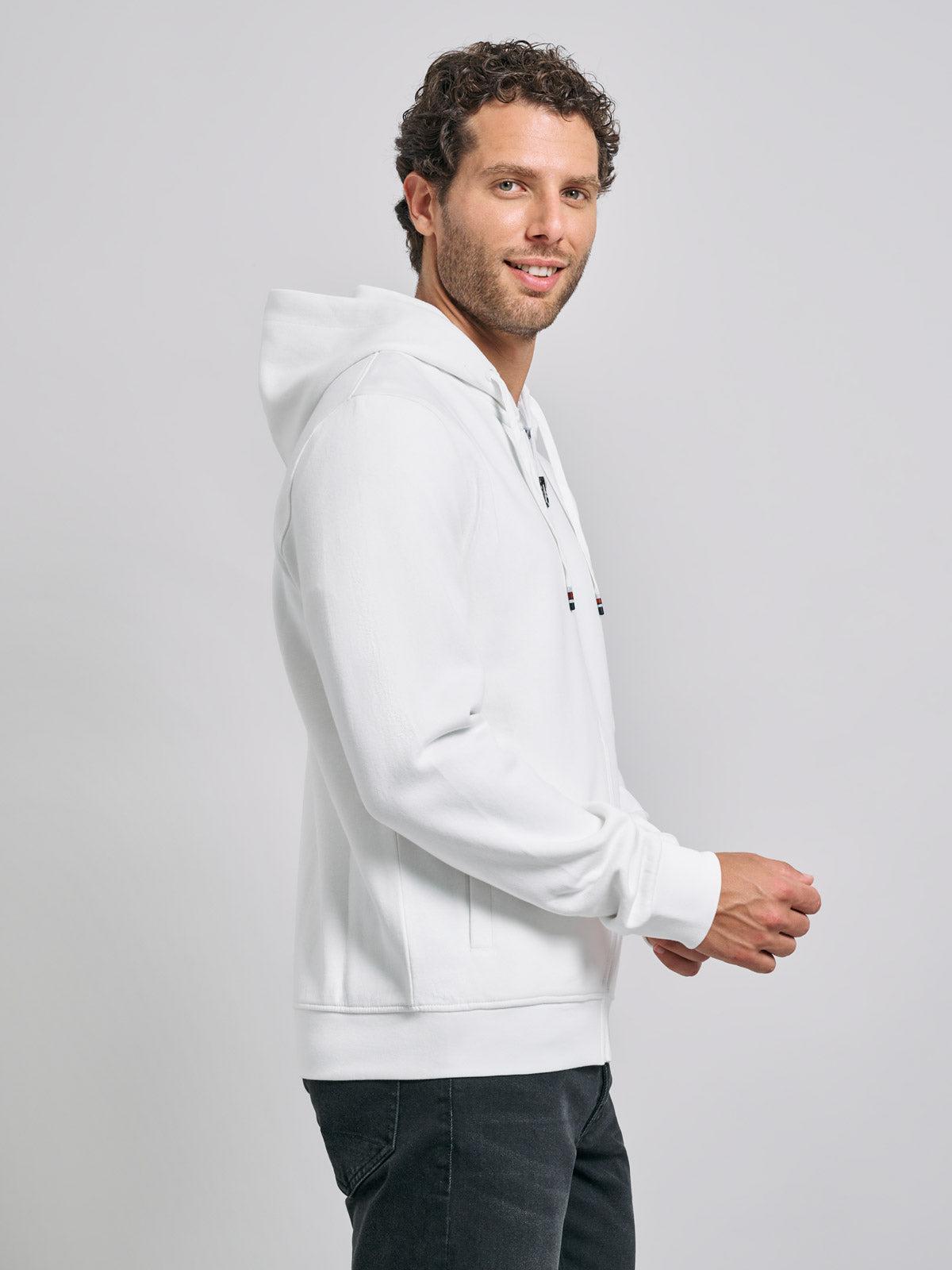 POLO PONY ZIP HOODIE WINTER WHITE – BEVERLY HILLS POLO CLUB