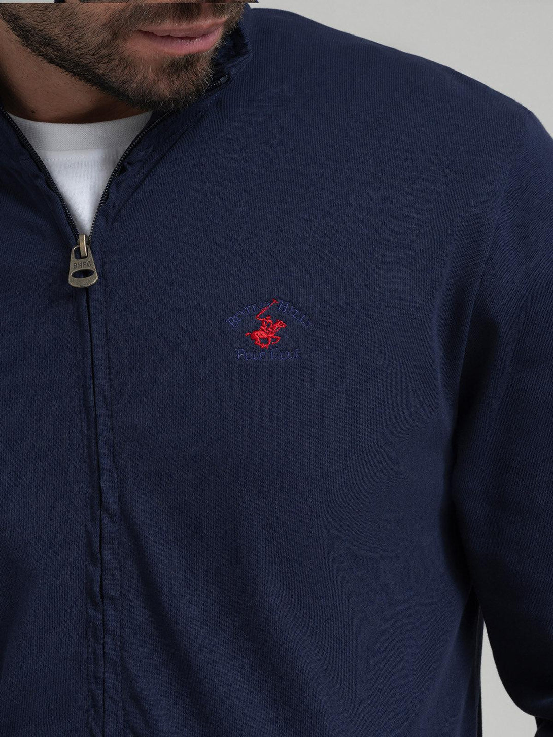 Beverly Hills Polo Club UK-POLO PONY ZIP SWEAT DARK NAVY