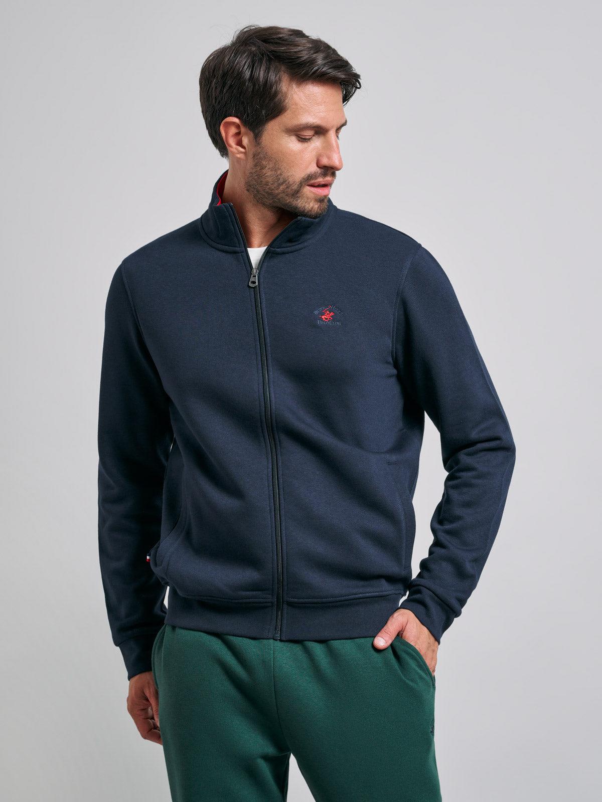 beverly hills polo club POLO PONY ZIP SWEAT NAVY Online Outdoor