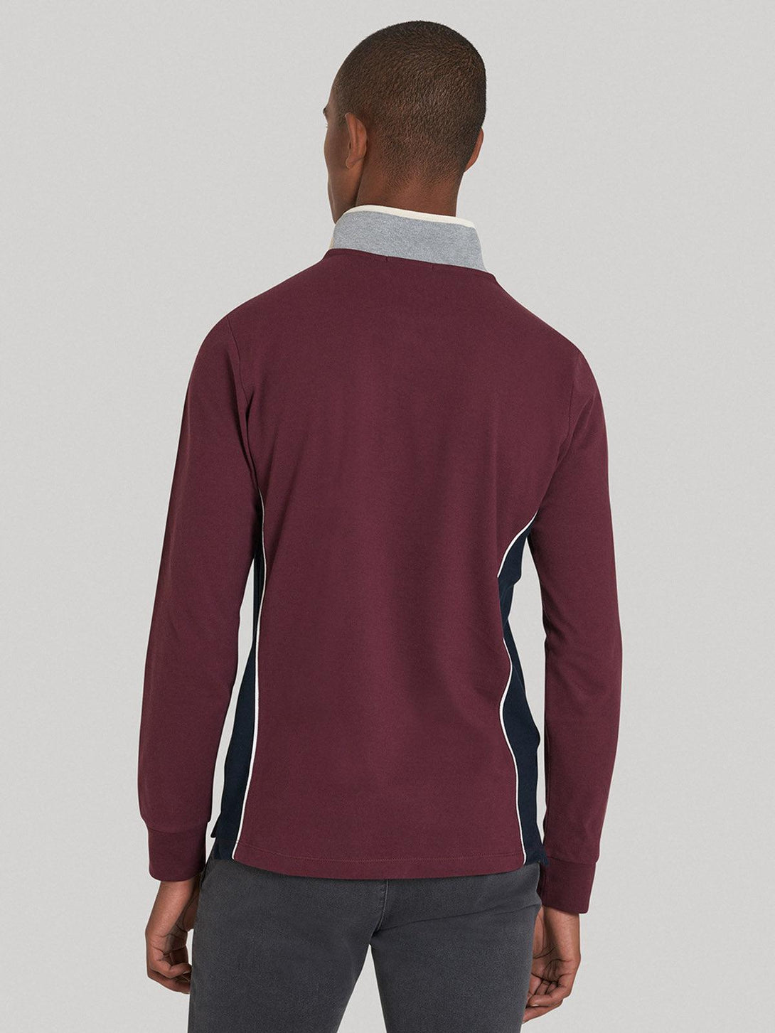 Beverly Hills Polo Club UK-POLO TOUR LS POLO SHIRT BORDEAUX