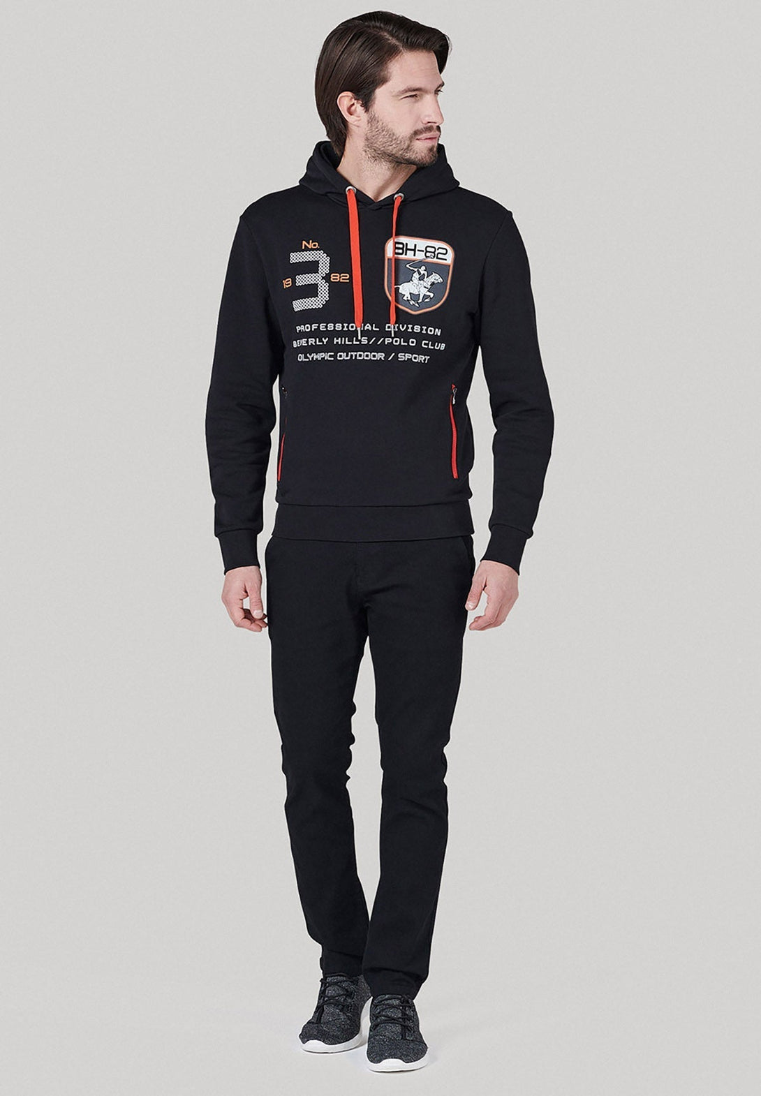 Beverly Hills Polo Club UK-PROFESSIONAL DIVISION HOODIE BLACK