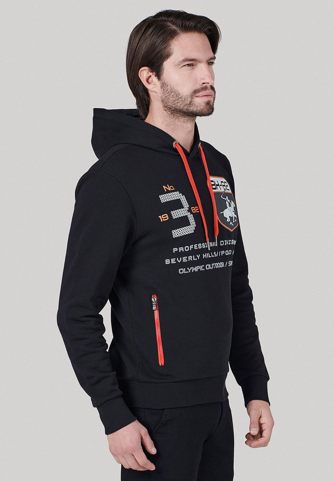 Beverly Hills Polo Club UK-PROFESSIONAL DIVISION HOODIE BLACK