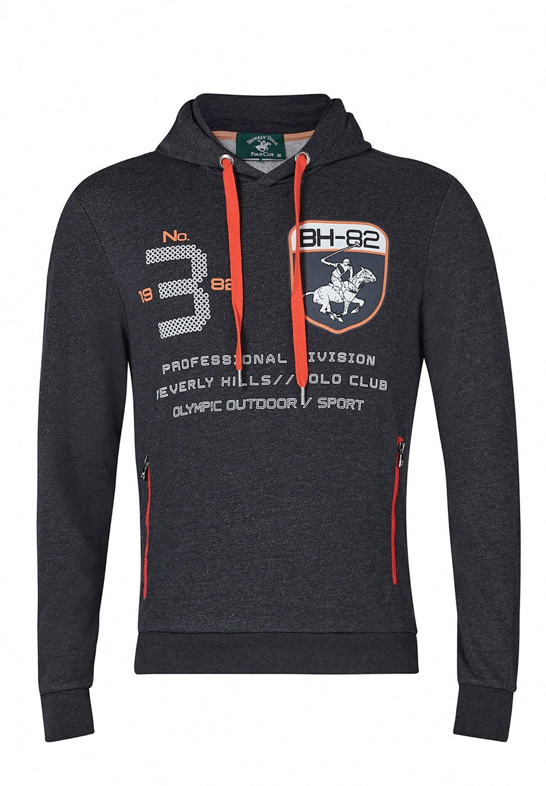 Beverly Hills Polo Club UK-PROFESSIONAL DIVISION HOODIE DARK GREY