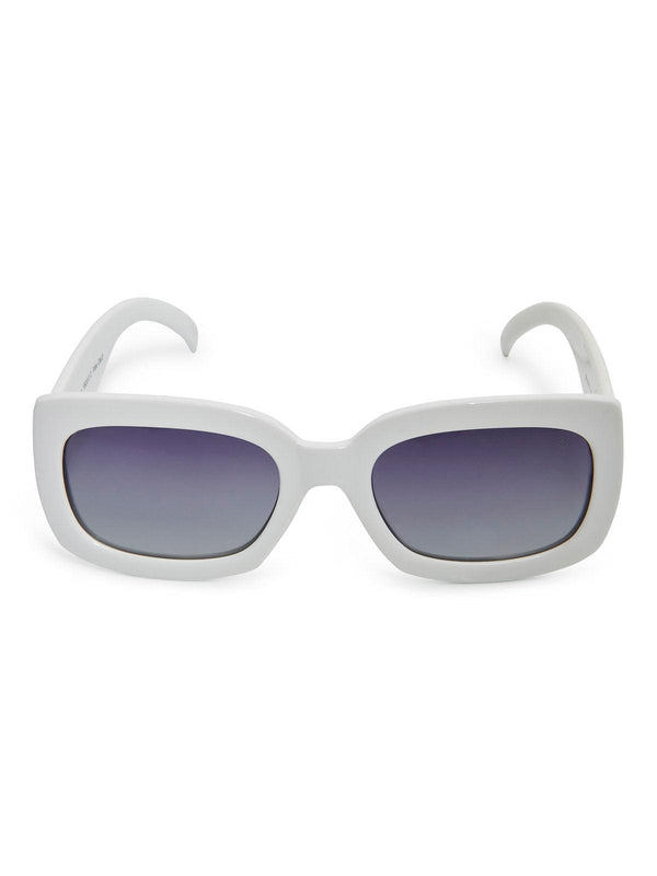 Beverly Hills Polo Club UK-RECTANGULAR WIDE FRAME POLARISED SUNGLASSES WHITE GRADIENT GREY