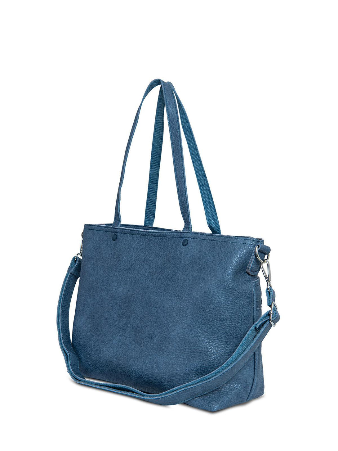 Beverly Hills Polo Club UK-REMOVABLE STRAP TOTE BAG BLUE