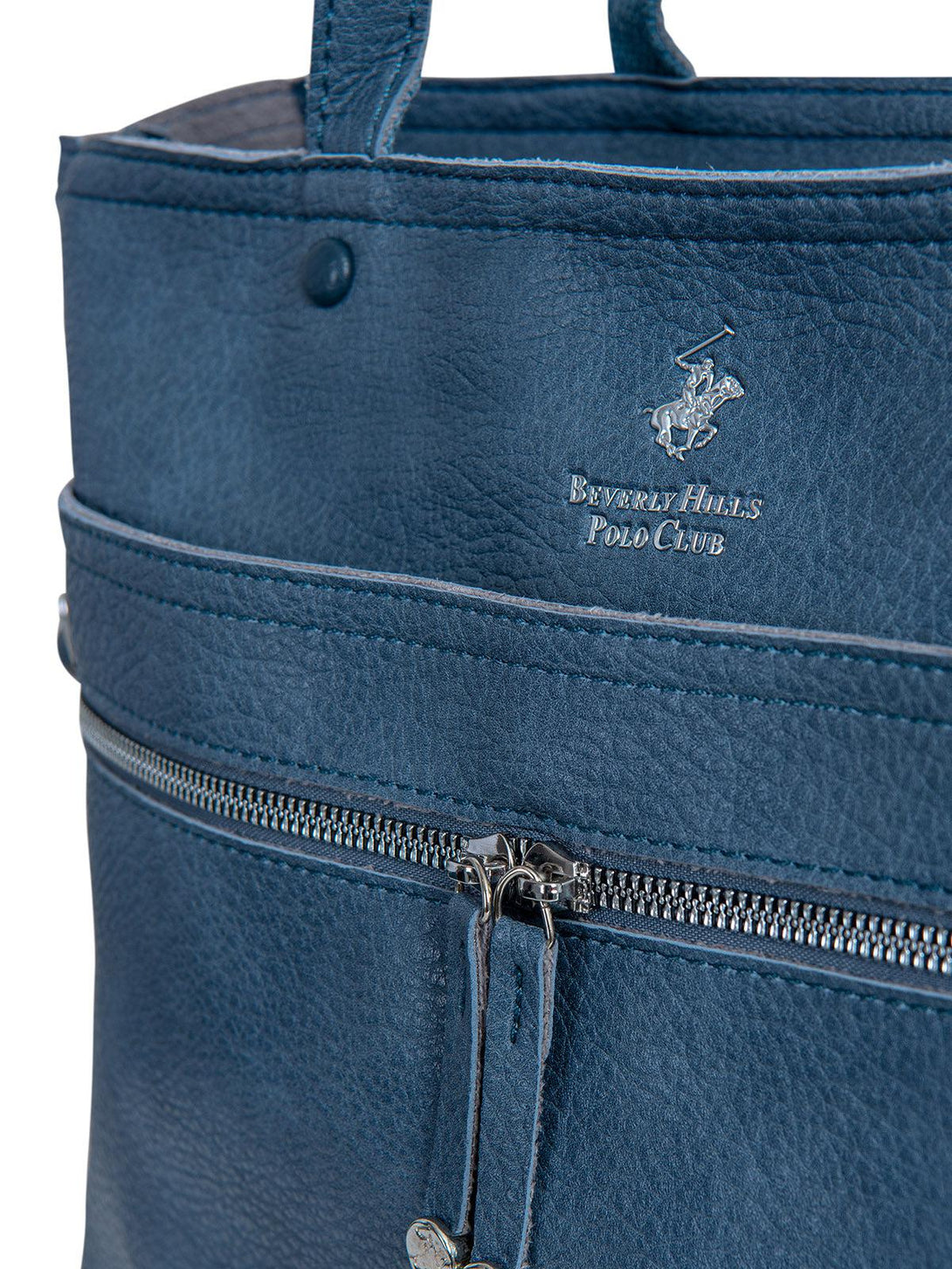 Beverly Hills Polo Club UK-REMOVABLE STRAP TOTE BAG BLUE