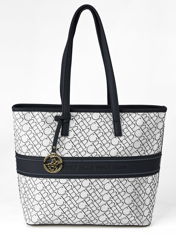 Beverly Hills Polo Club UK-REPEAT TOTE BAG BLACK