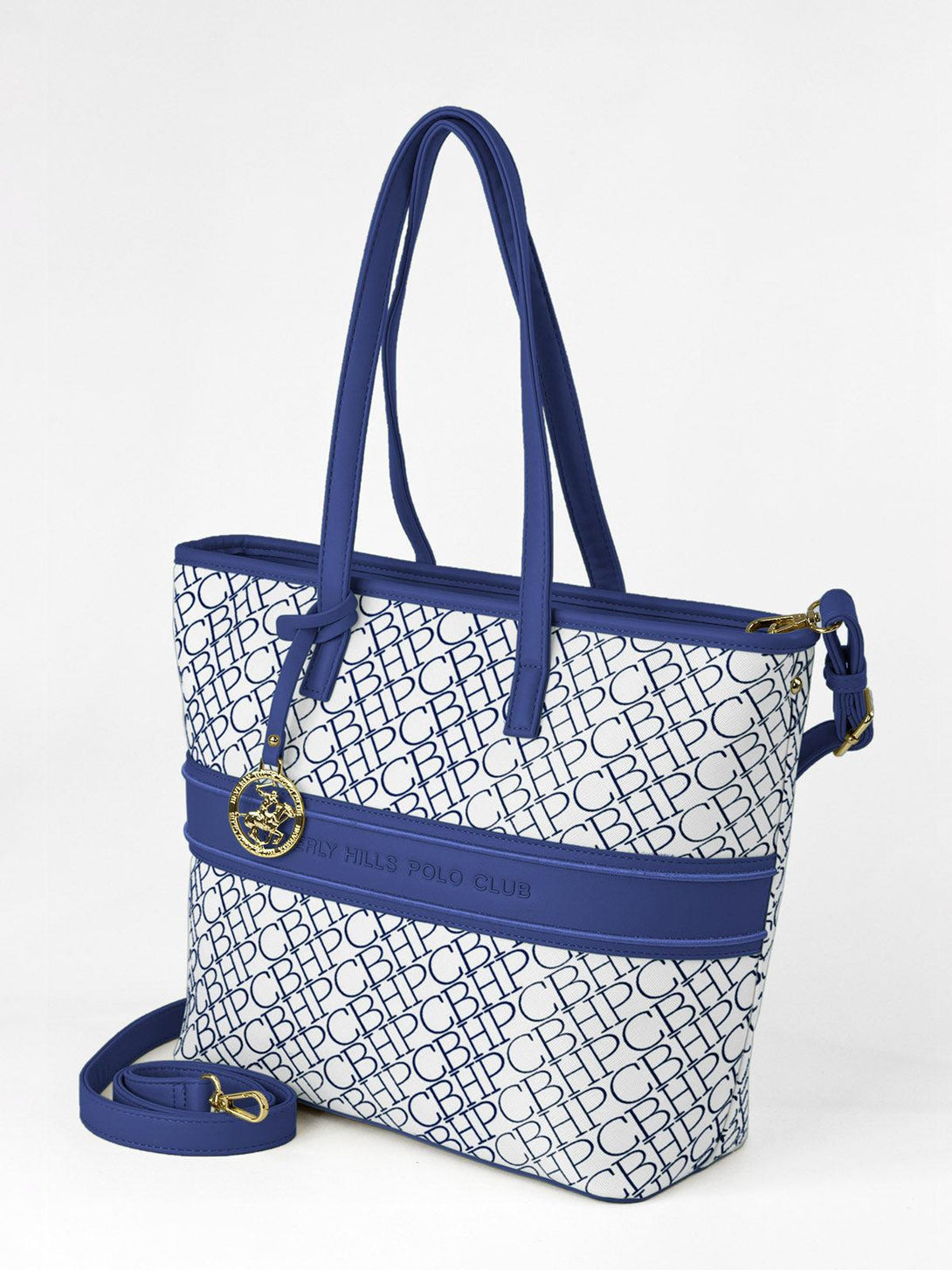 Beverly Hills Polo Club UK-REPEAT TOTE BAG BLUE