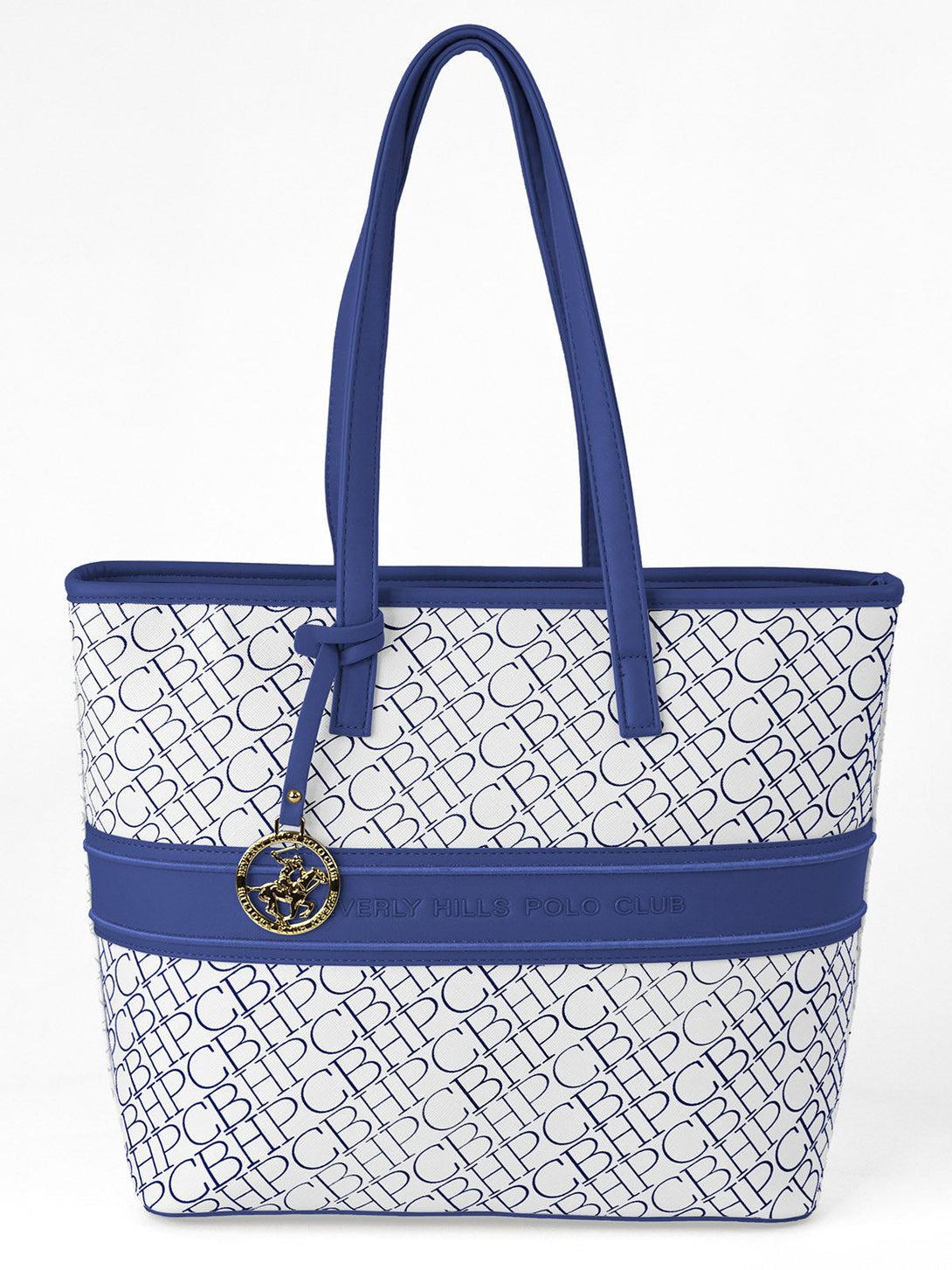 Beverly Hills Polo Club UK-REPEAT TOTE BAG BLUE