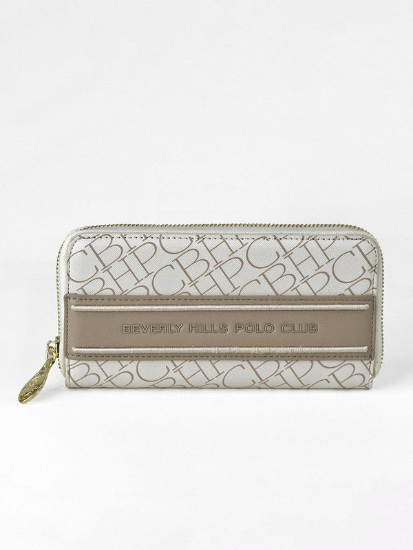 Beverly Hills Polo Club UK-REPEAT ZIP PURSE BEIGE