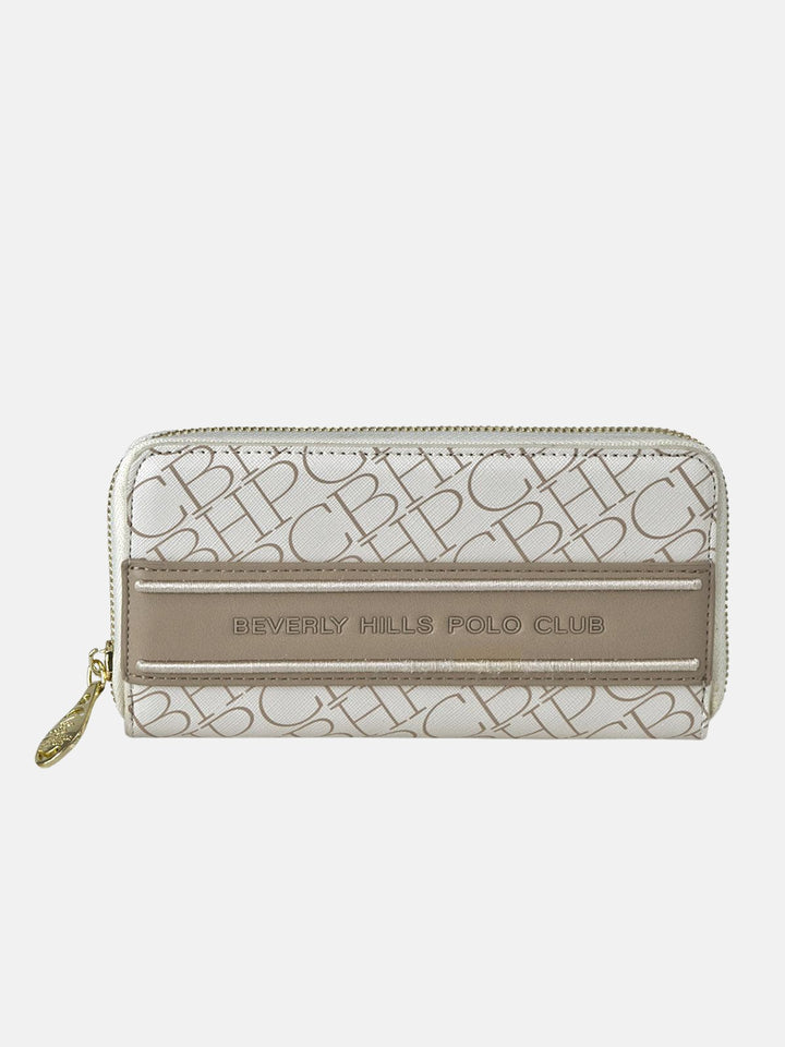 Beverly Hills Polo Club UK-REPEAT ZIP PURSE BEIGE