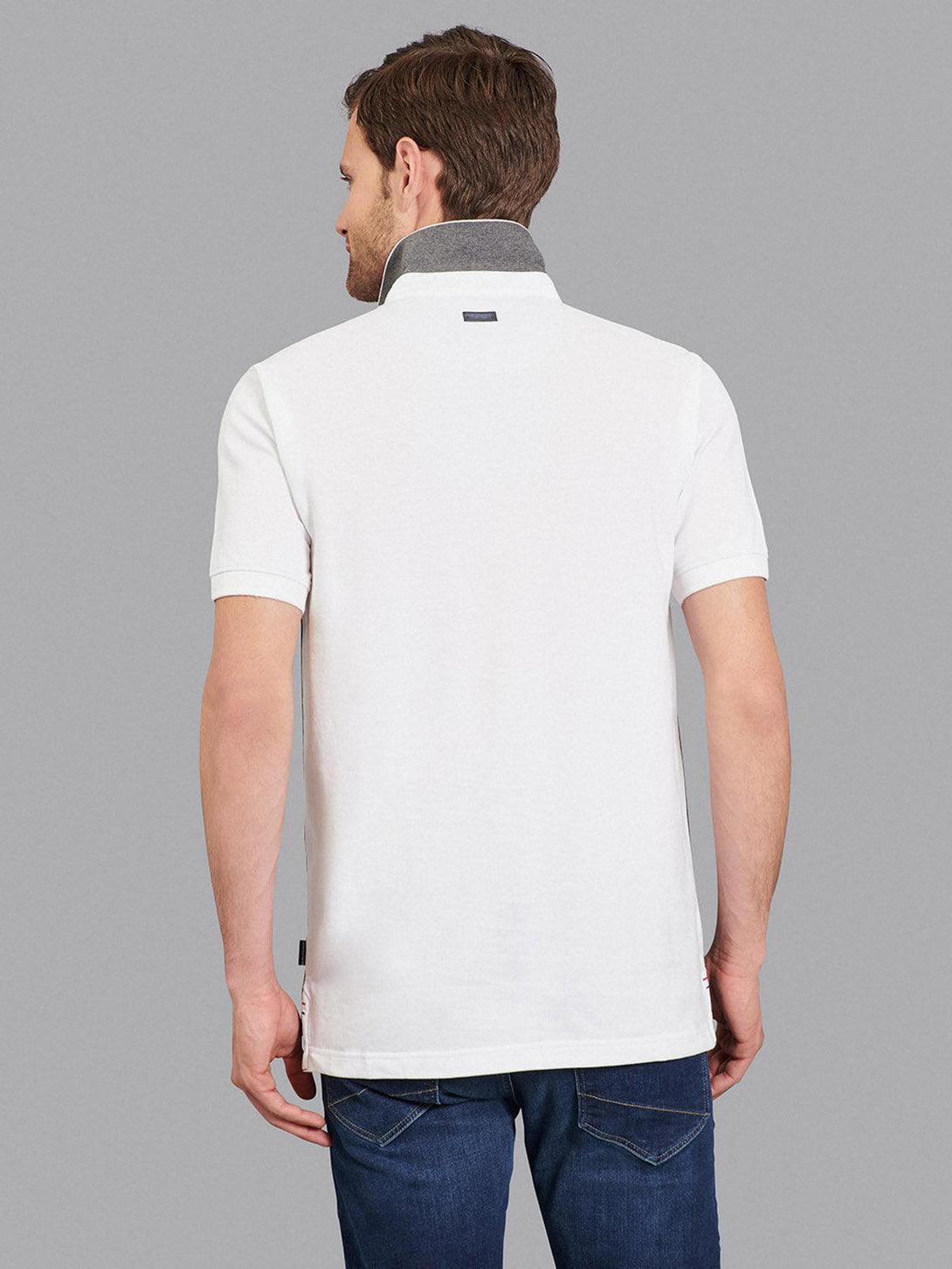 Beverly Hills Polo Club UK-RETRO PANEL POLO SHIRT WHITE