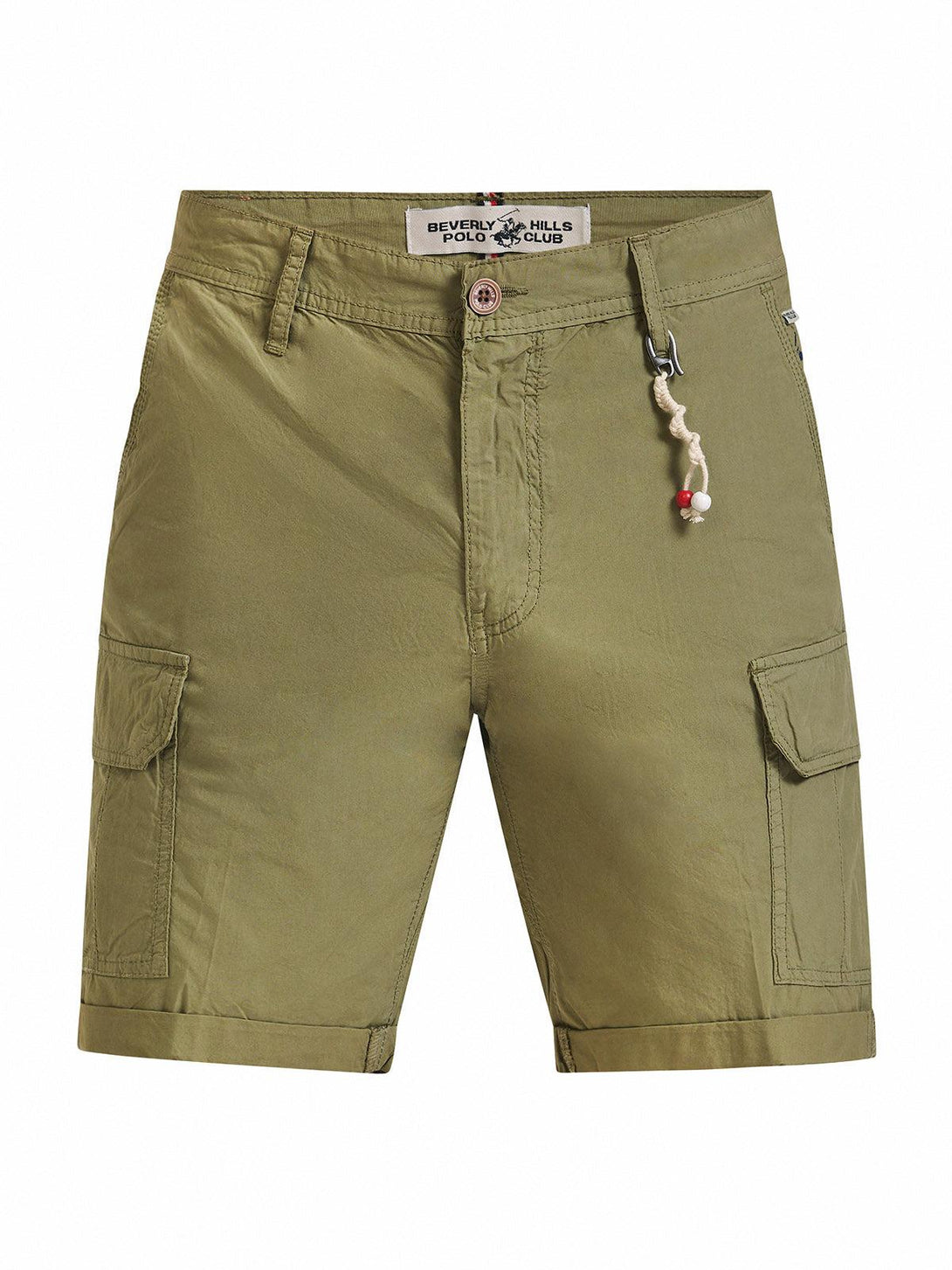 Beverly Hills Polo Club UK-ROPE DETAIL CARGO SHORTS ARMY GREEN