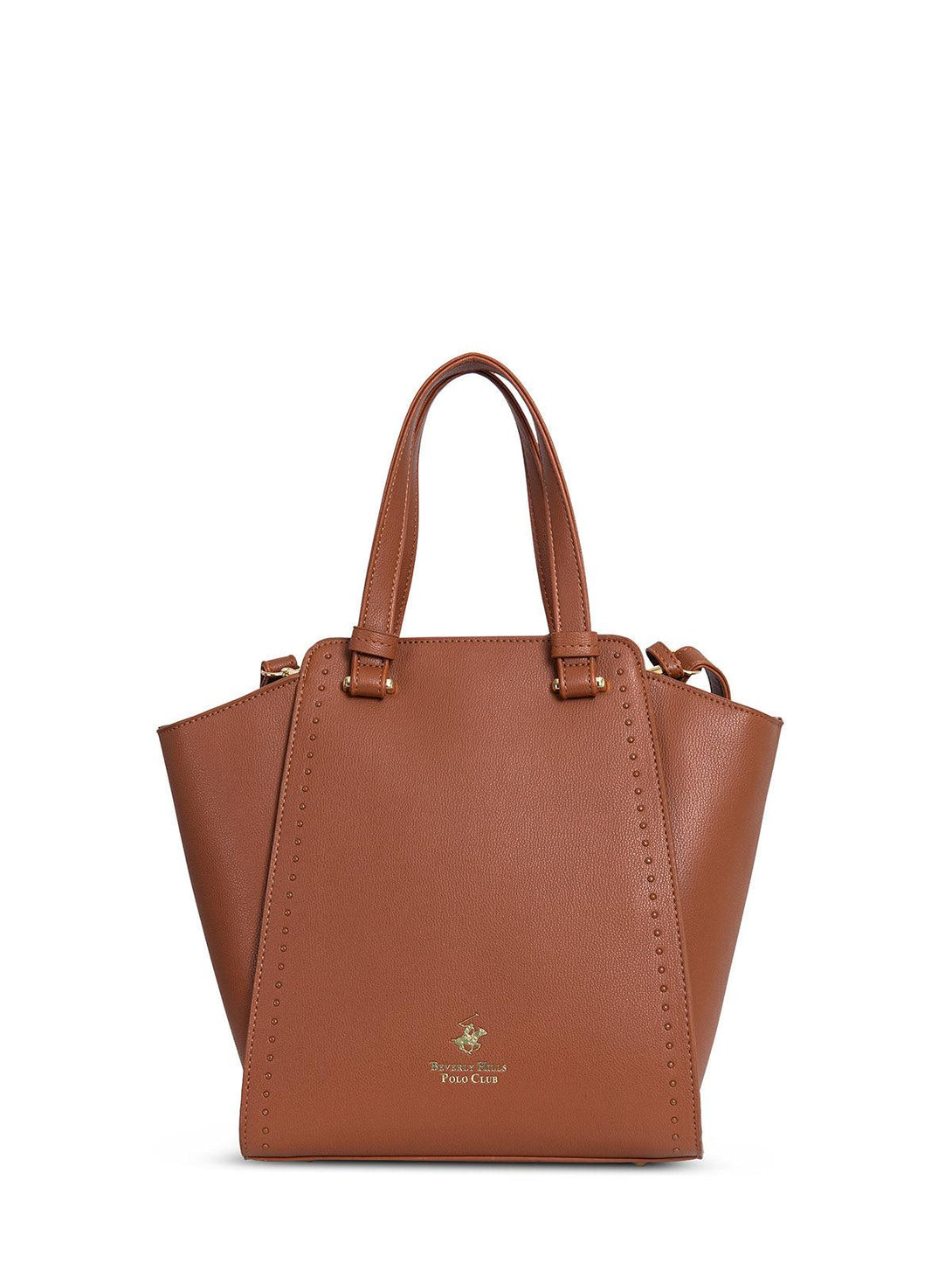 Beverly Hills Polo Club UK-SATCHEL SEAM TOTE BAG BROWN