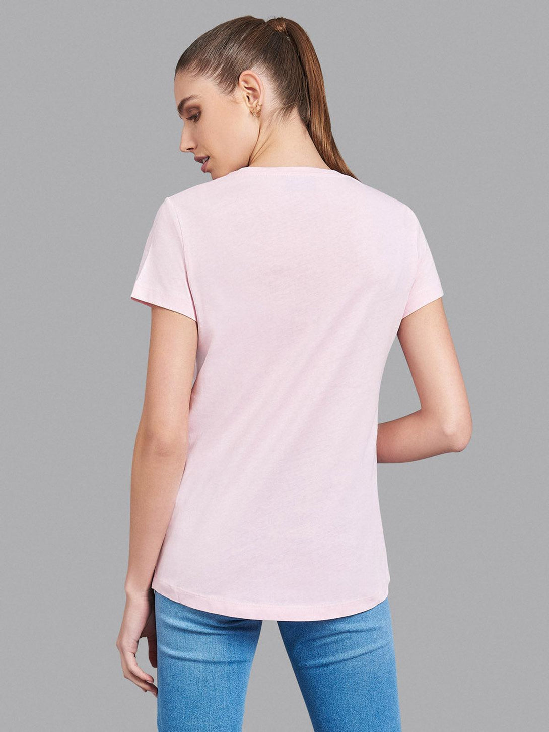 Beverly Hills Polo Club UK-SCRIPT CREST PATCH T-SHIRT PINK