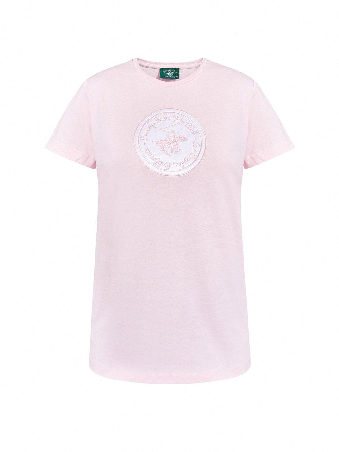 Beverly Hills Polo Club UK-SCRIPT CREST PATCH T-SHIRT PINK