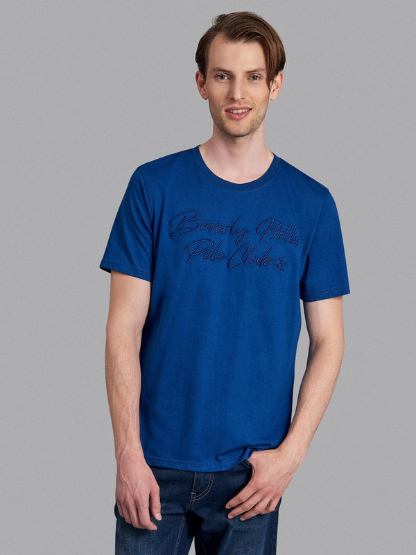 Beverly Hills Polo Club UK-SCRIPT SIGNATURE T-SHIRT BALTIC BLUE