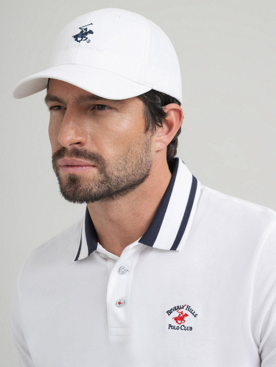 Beverly Hills Polo Club UK-SIGNATURE BASEBALL CAP WHITE