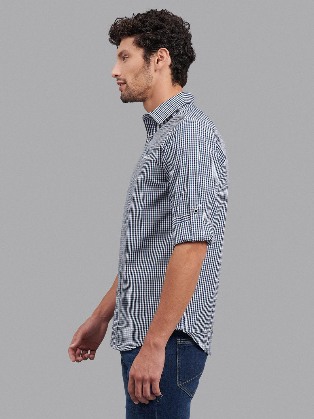 Beverly Hills Polo Club UK-SIGNATURE CASUAL CHECK SHIRT EMERALD MULTI