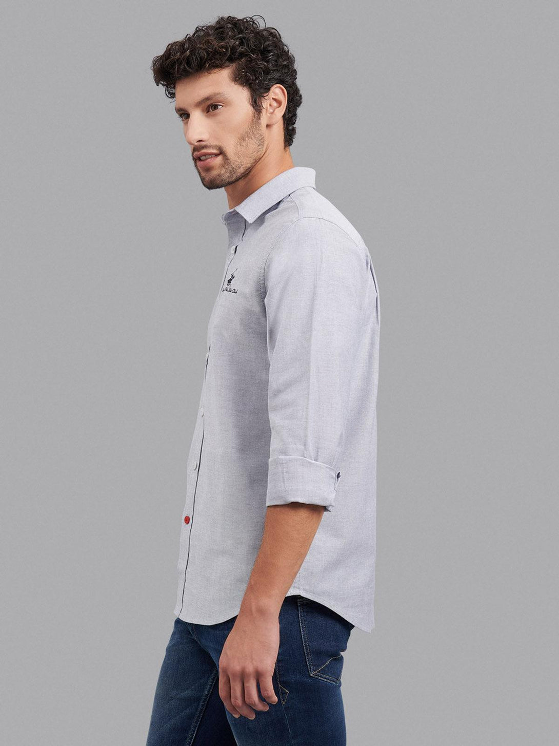 Beverly Hills Polo Club UK-SIGNATURE FORMAL SHIRT TRUE NAVY