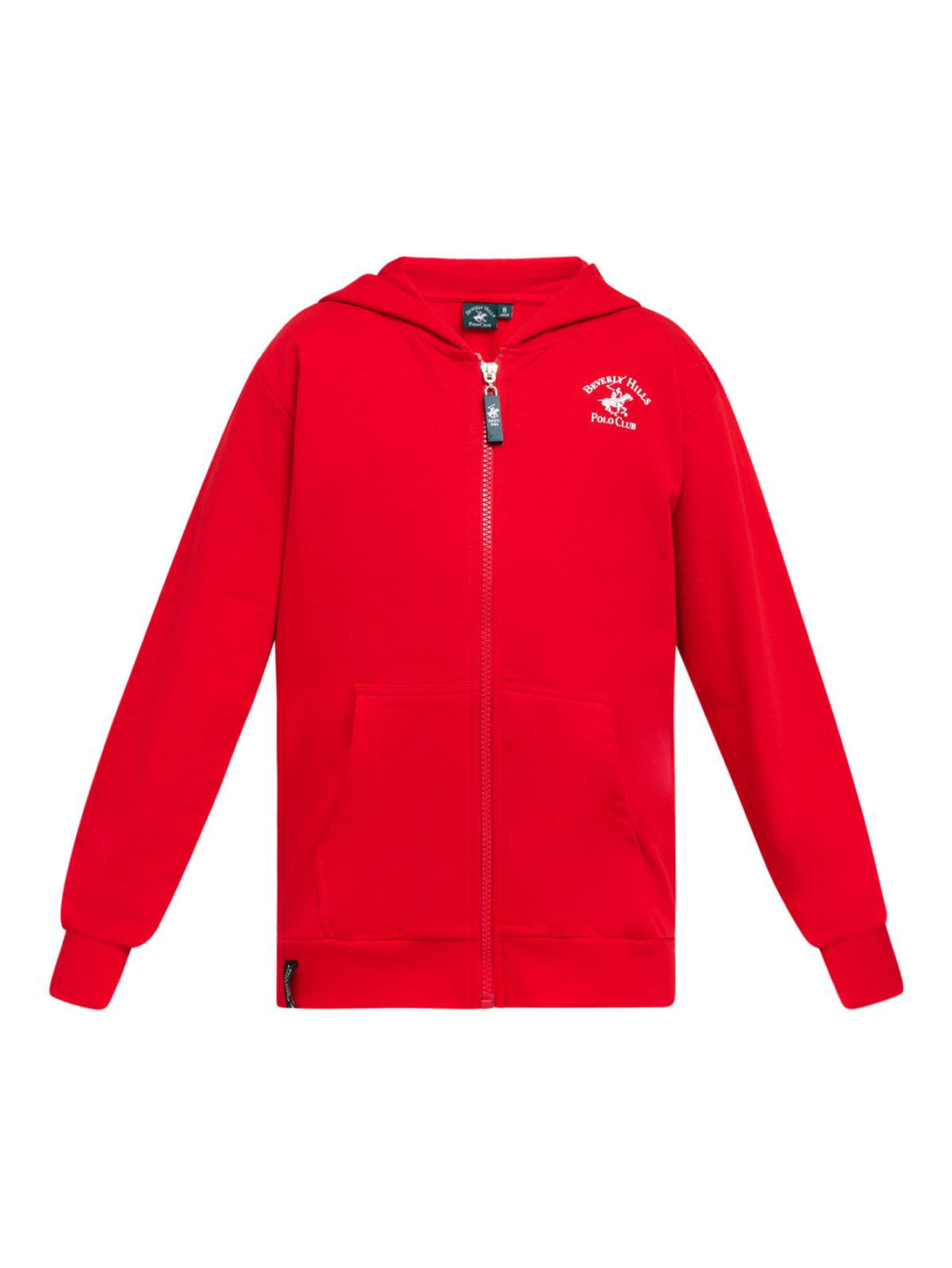 Beverly Hills Polo Club UK-SIGNATURE POLO PONY ZIP HOODIE RED