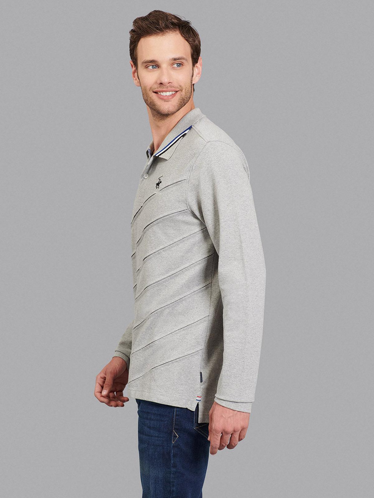 Lamborghini Squadra Corse Men's Travel Polo Shirt Grey