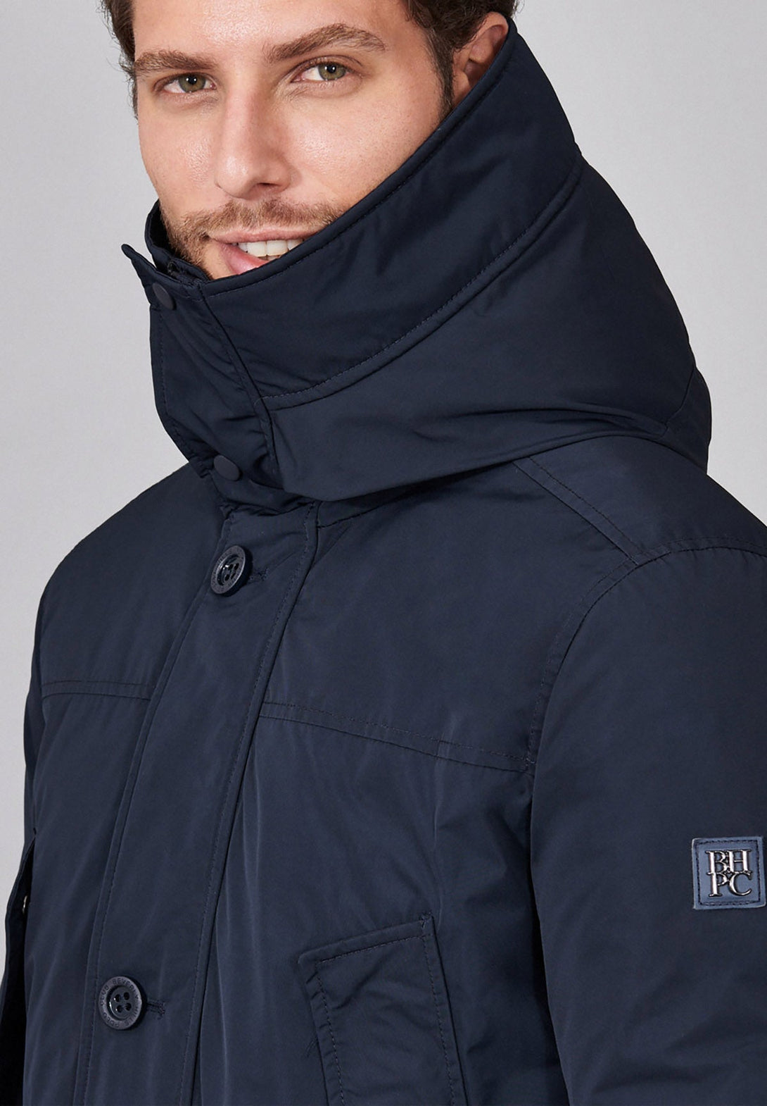 Beverly Hills Polo Club UK-SLEEVE BADGE PARKA JACKET NAVY