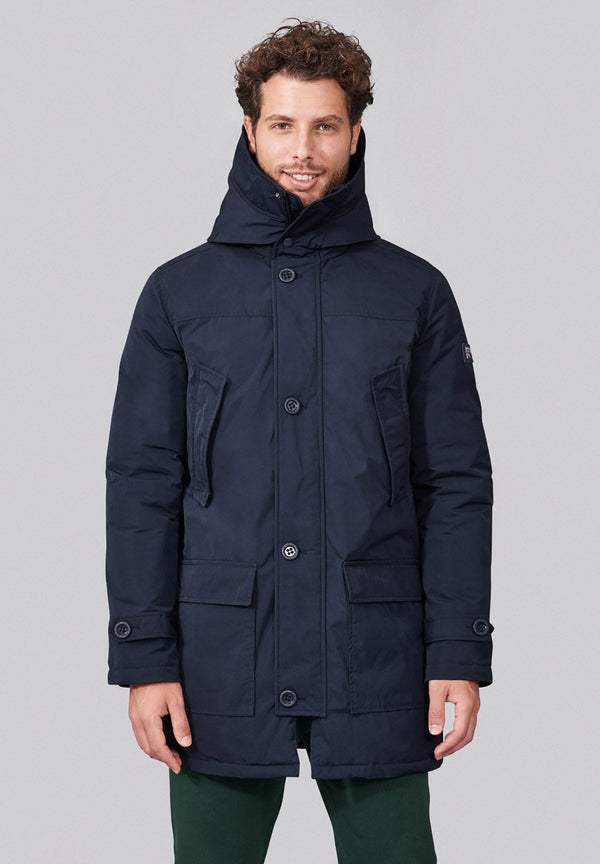 Beverly Hills Polo Club UK-SLEEVE BADGE PARKA JACKET NAVY