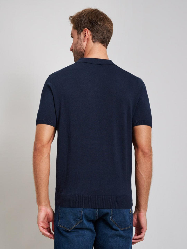 SOFT COTTON MODERN SLIM FIT POLO SHIRT DARK NAVY – BEVERLY HILLS
