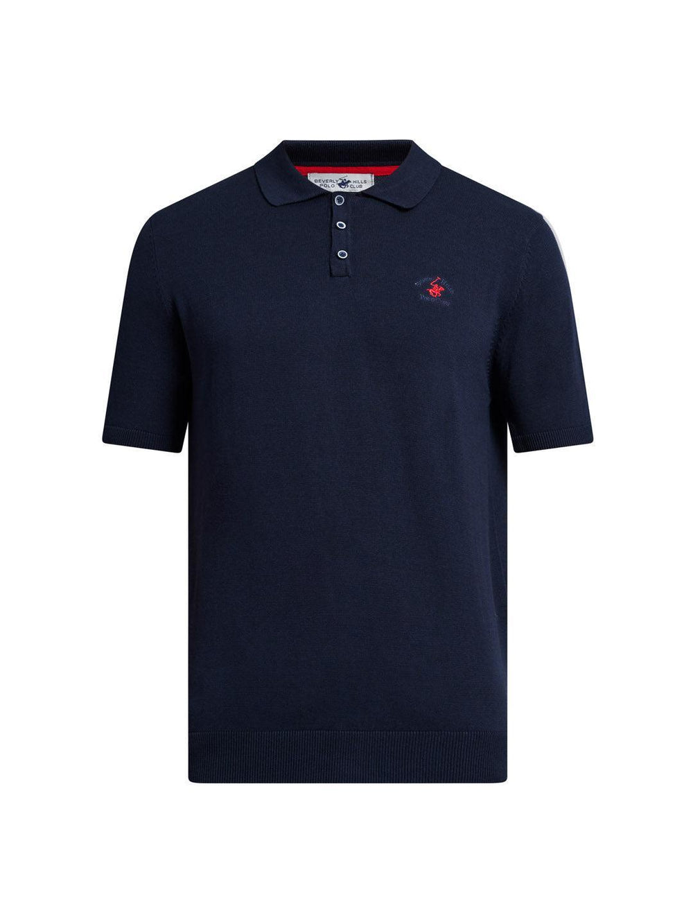 Beverly Hills Polo Club UK-SOFT COTTON MODERN SLIM FIT POLO SHIRT DARK NAVY