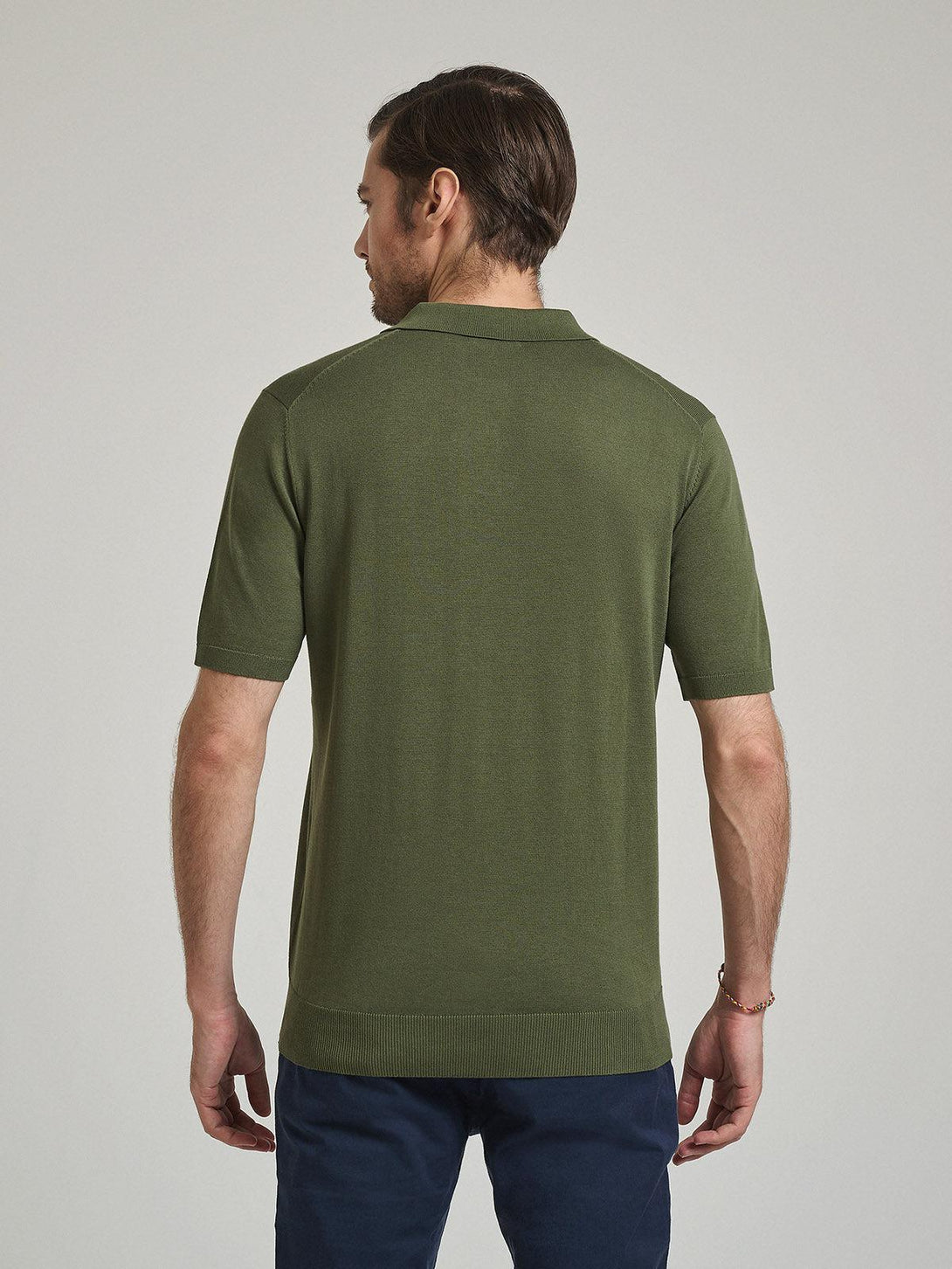 Beverly Hills Polo Club UK-SOFT COTTON POLO SHIRT ARMY GREEN