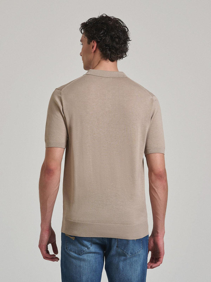 Beverly Hills Polo Club UK-SOFT COTTON POLO SHIRT OATMEAL
