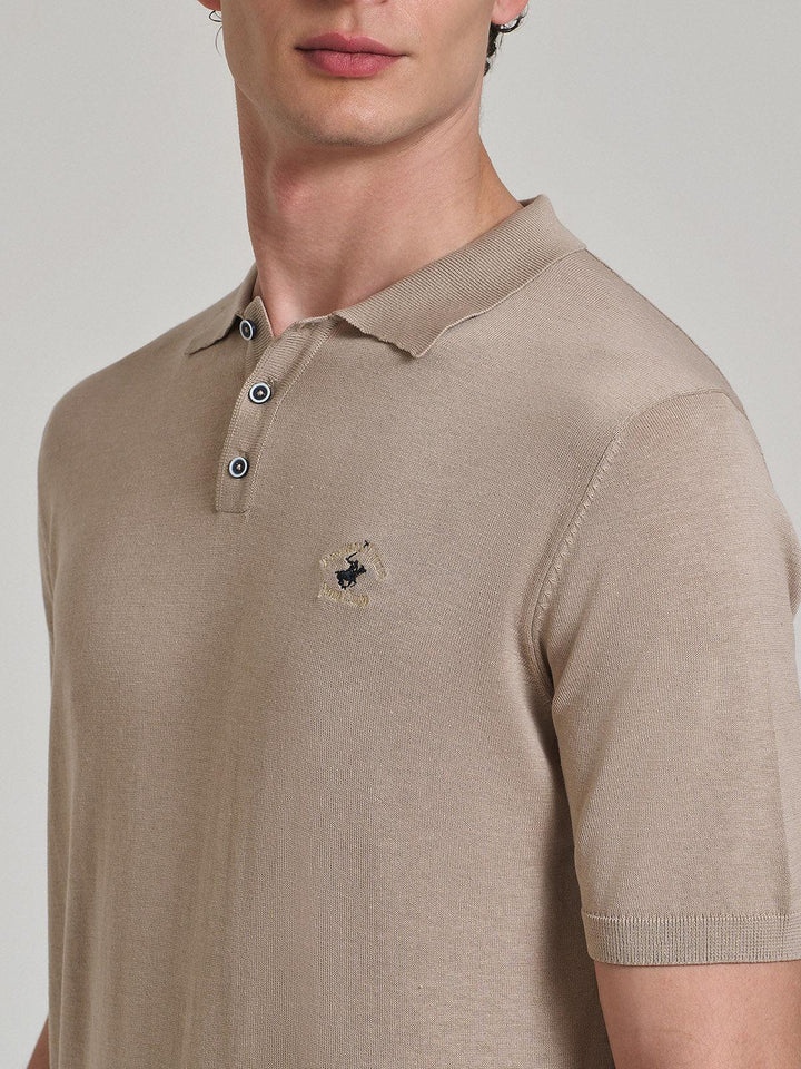 Beverly Hills Polo Club UK-SOFT COTTON POLO SHIRT OATMEAL